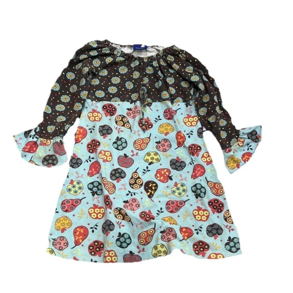 Vintage (1998) The Original Flap Happy Childs Fruit Pattern Dress Size 5 Girls